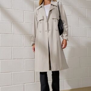 Abercrombie & Fitch YPB Trench Coat in Sand size XL